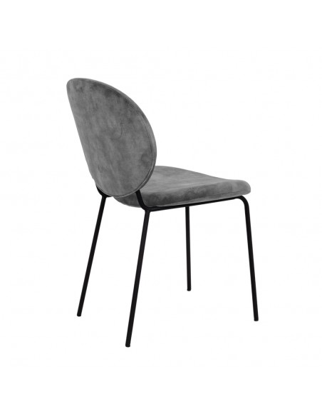 BEETLE CHAIR FABRIC SILVER METAL
