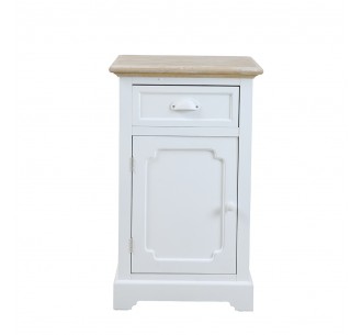 KIMOLOS NIGHTSTAND 1DOOR 1DRAWER LACQUERED MDF WHITE VENEER NATURAL E1 PRC 2