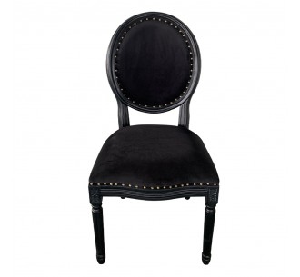 LOUIS CHAIR WOOD ELM BLACK FABRIC E1 PRC 2