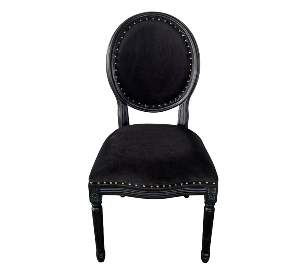 LOUIS CHAIR WOOD ELM BLACK FABRIC E1 PRC