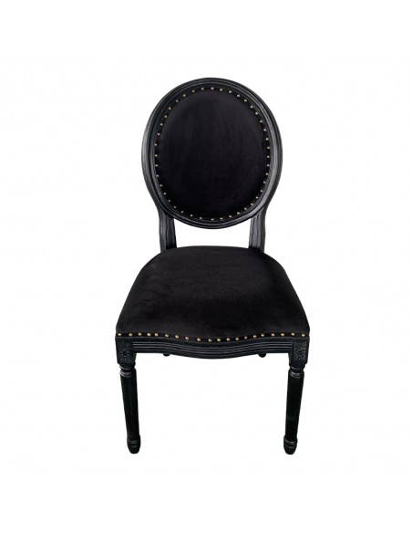LOUIS CHAIR WOOD ELM BLACK FABRIC E1 PRC