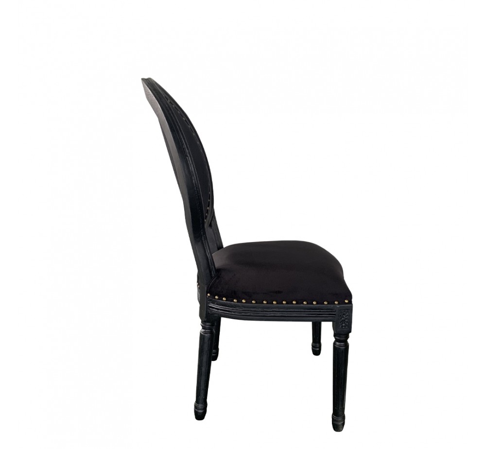 LOUIS CHAIR WOOD ELM BLACK FABRIC E1 PRC