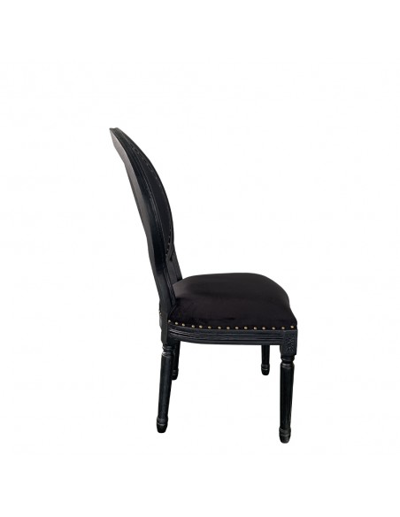 LOUIS CHAIR WOOD ELM BLACK FABRIC E1 PRC