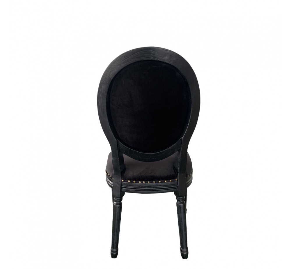 LOUIS CHAIR WOOD ELM BLACK FABRIC E1 PRC