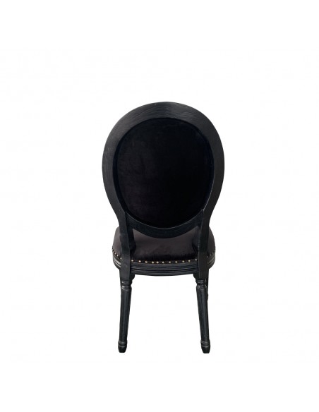 LOUIS CHAIR WOOD ELM BLACK FABRIC E1 PRC