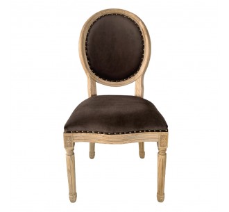 LOUIS CHAIR WOOD ELM TAUPE FABRIC NATURAL E1 PRC 2