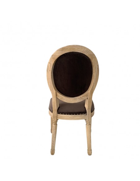 LOUIS CHAIR WOOD ELM TAUPE FABRIC NATURAL E1 PRC
