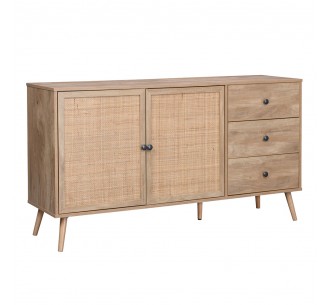 AMMOS ΜΠΟΥΦΕΣ 3ΣΥΡΤΑΡΙΑ ΦΥΣΙΚΟ ΜΕ RATTAN 150x39xH79cm