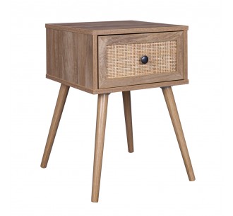 AMMOS ΚΟΜΟΔΙΝΟ 1ΣΥΡΤΑΡΙ ΦΥΣΙΚΟ ΜΕ RATTAN 40x35xH61cm