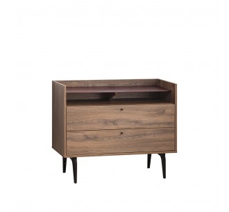 MARSALA COMMODE 2DRAWERS MELAMINE WALNUT E1 TR