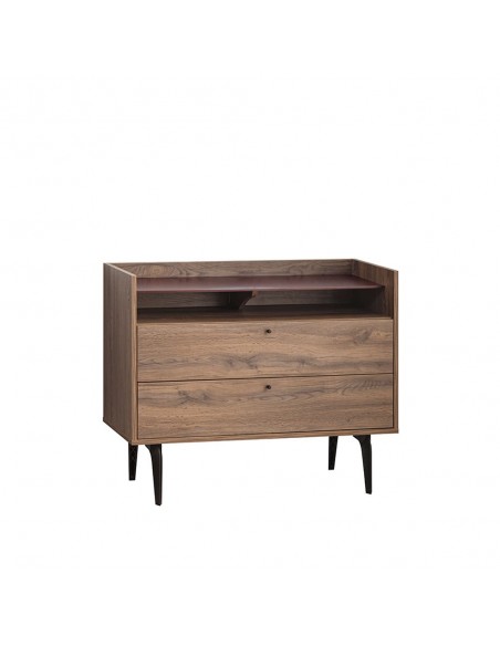 MARSALA COMMODE 2DRAWERS MELAMINE WALNUT E1 TR