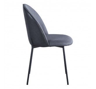 COSMO CHAIR FABRIC GREY DARK METAL BLACK 49x54,5xH84cm 2