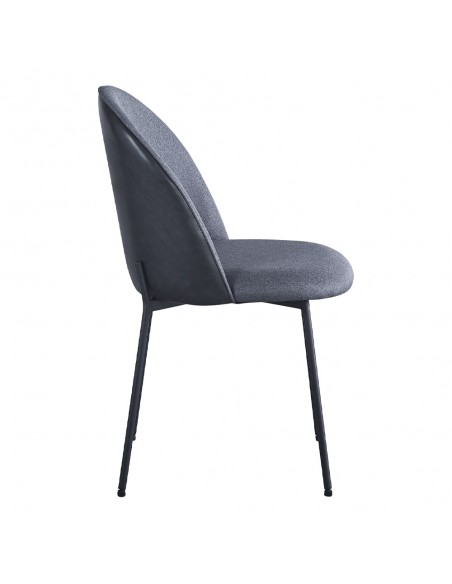 COSMO CHAIR FABRIC GREY DARK METAL BLACK 49x54,5xH84cm