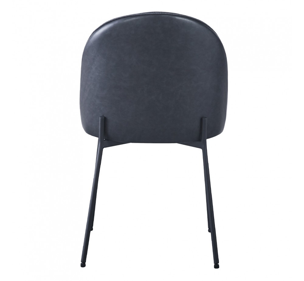 COSMO CHAIR FABRIC GREY DARK METAL BLACK 49x54,5xH84cm