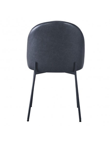 COSMO CHAIR FABRIC GREY DARK METAL BLACK 49x54,5xH84cm
