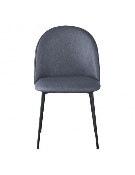 COSMO CHAIR FABRIC GREY DARK METAL BLACK 49x54,5xH84cm