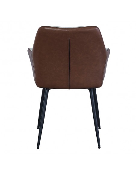 VISITOR ARMCHAIR FABRIC BEIGE TABAC METAL BLACK