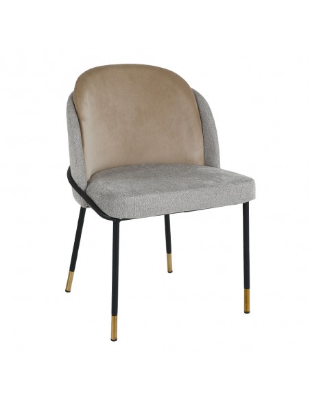 ASTON CHAIR FABRIC GREY LIGHT METAL BLACK E1 PRC