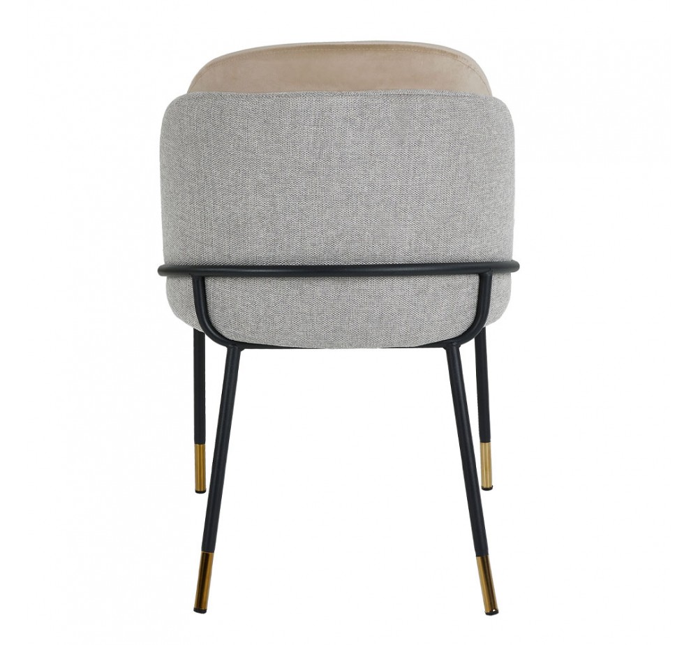 ASTON CHAIR FABRIC GREY LIGHT METAL BLACK E1 PRC