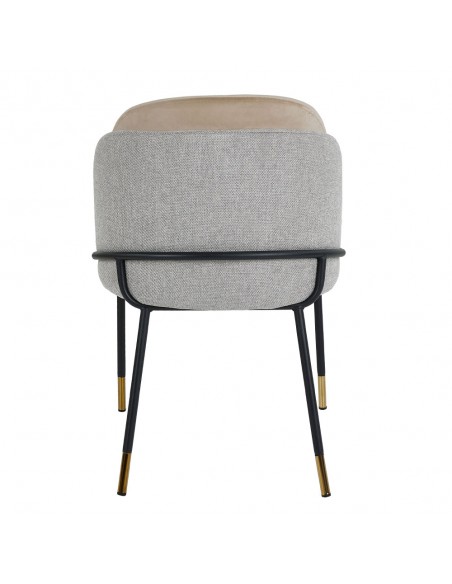 ASTON CHAIR FABRIC GREY LIGHT METAL BLACK E1 PRC