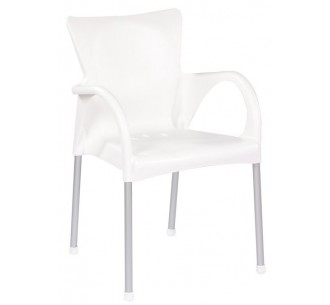 Beverly armchair aluminium