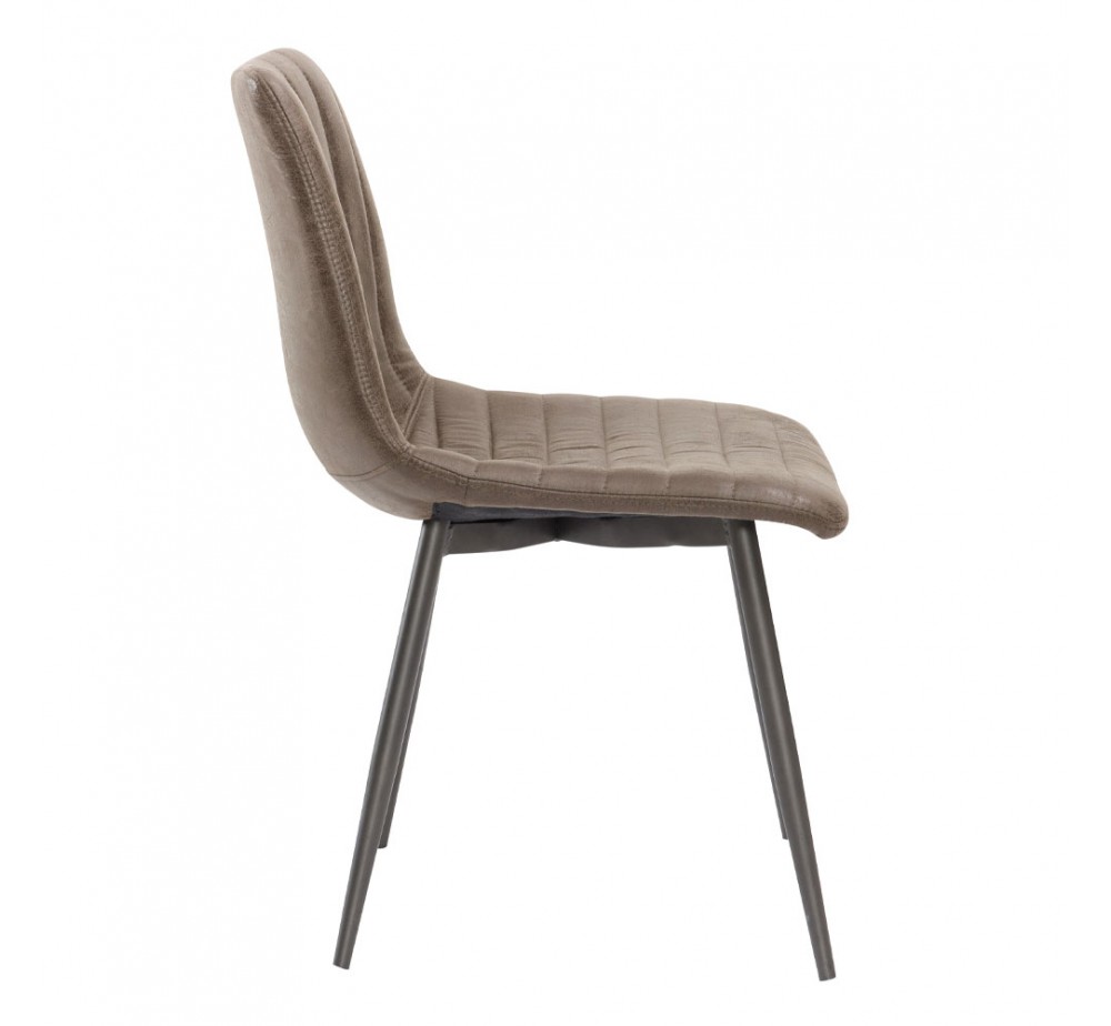 STRIPES ΚΑΡΕΚΛΑ ΚΑΦΕ GUNMETAL 48x56xH80cm