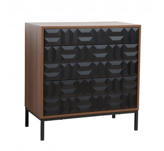 ZUMA PEDESTAL WALNUT BLACK 75,5x40xH79cm