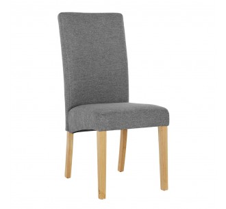 BRIDGE CHAIR FABRIC GREY LIGHT WOOD PINE NATURAL PRC