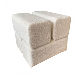CHEVAL STOOL WHITE 45x45xH42cm