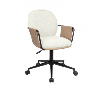 POST CHAIR OFFICE BEIGE BROWN 55x59xH93cm
