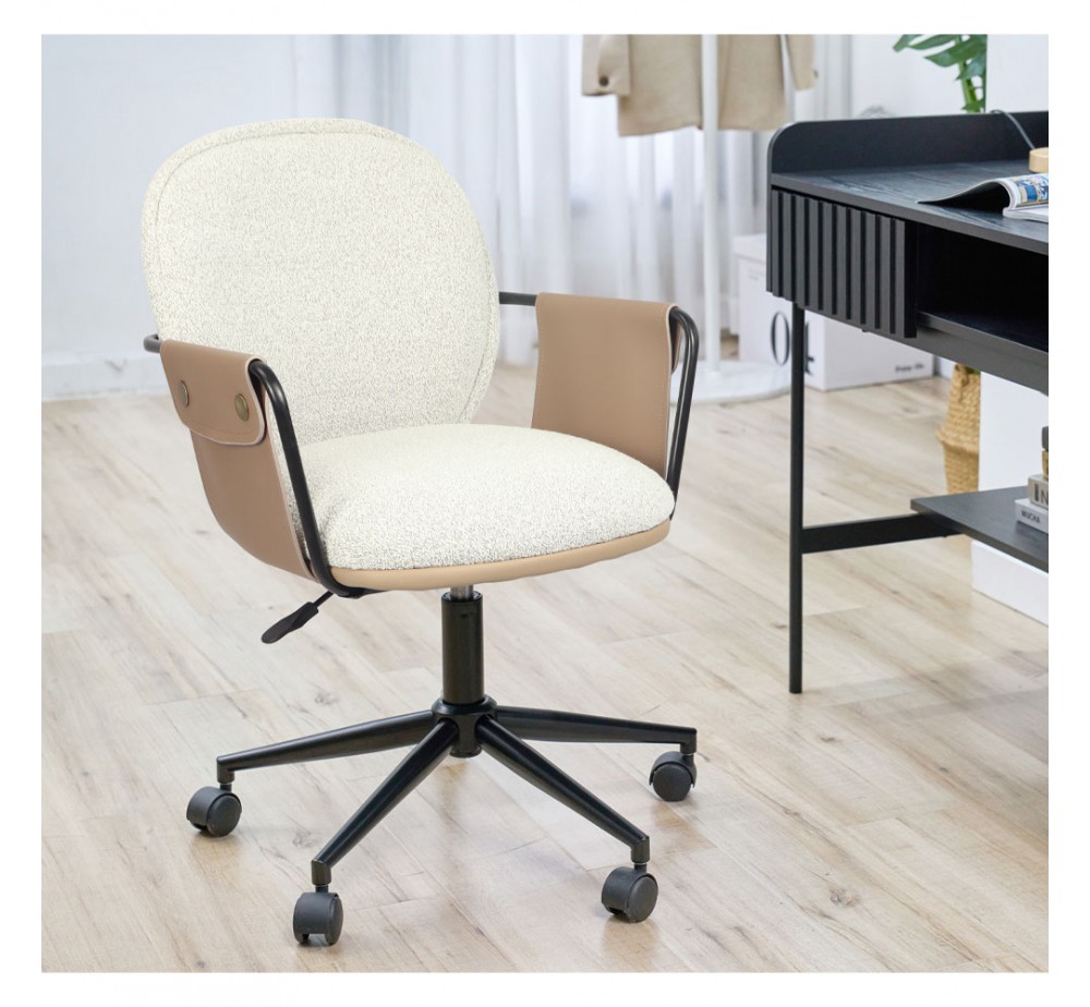 POST ΚΑΡΕΚΛΑ ΓΡΑΦΕΙΟΥ BEIGE ΚΑΦΕ 55x59xH93cm