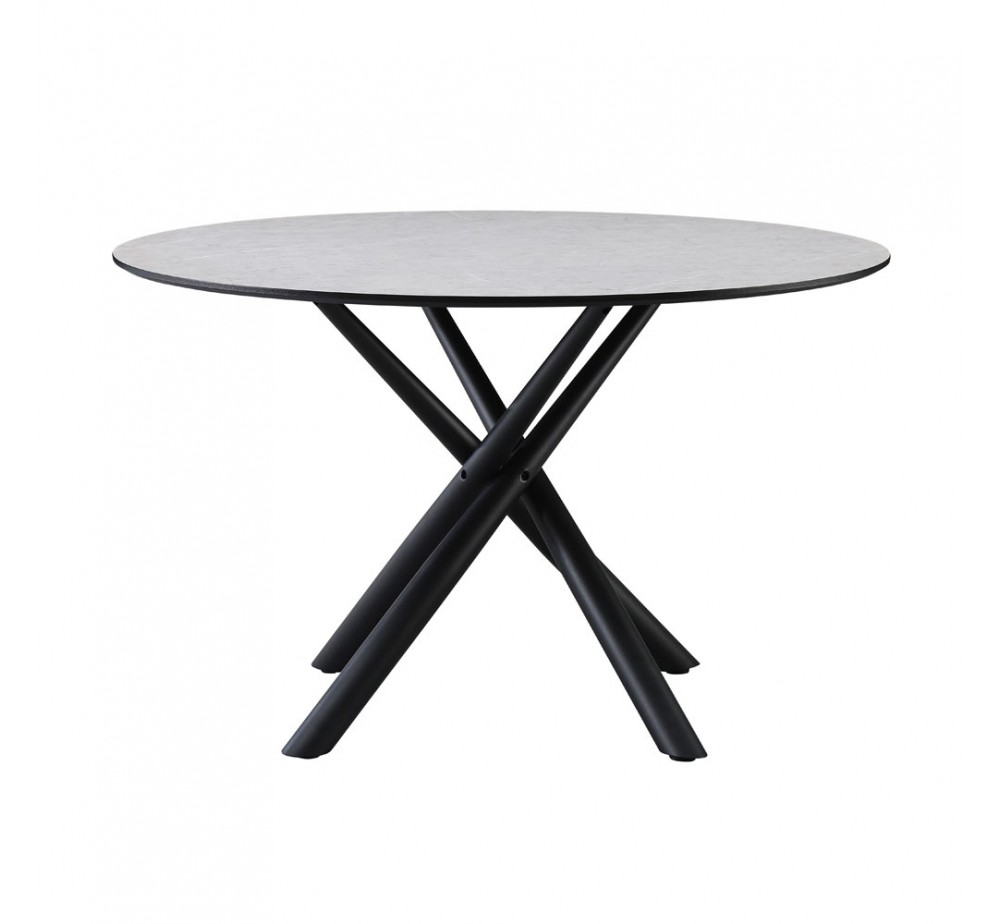 VOTSALO ΤΡΑΠΕΖΙ STONE ΓΚΡΙ 120x120xH75cm