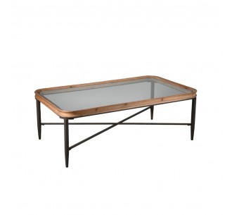 MARAIS COFFEE TABLE ΦΥΣΙΚΟ ΜΑΥΡΟ 122x71xH43,5cm
