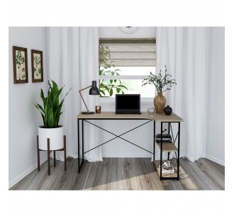 EDGE DESK CHIPBOARD WITH MELAMINE SONOMA BLACK 120x73xH75cm E1 PRC 2