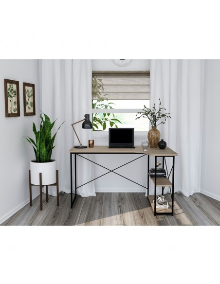EDGE DESK CHIPBOARD WITH MELAMINE SONOMA BLACK 120x73xH75cm E1 PRC
