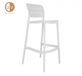 ZURICH ΣΚΑΜΠΩ BAR ΛΕΥΚΟ 50x48,5xH103,5cm