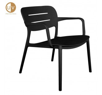 ZURICH ARMCHAIR BLACK 65x65xH76cm