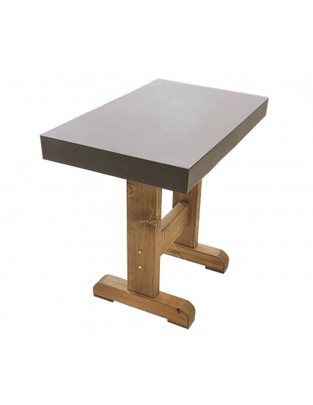Cyclo table cement-pine 80x50cm - 2 years guarantee | Avant Garde