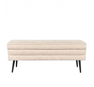 SLICES  STOOL WITH STORAGE LATTE 110x40xH44cm