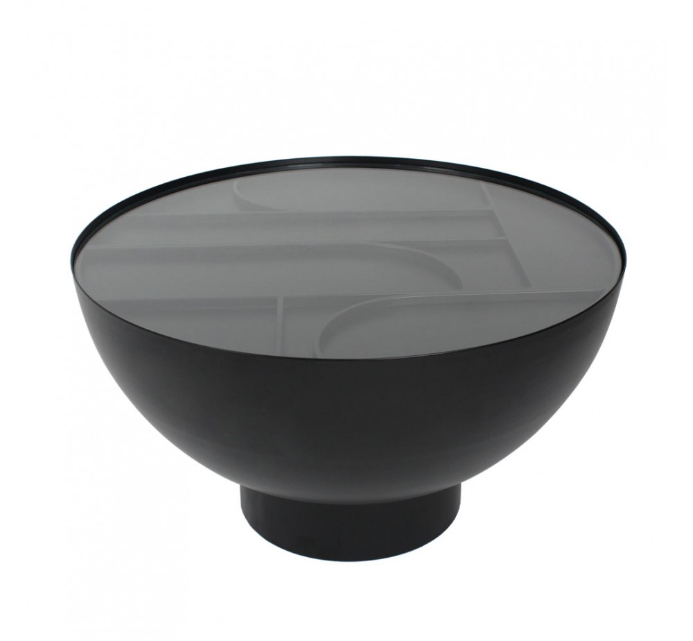 ARCHES COFFEE TABLE ΜΑΥΡΟ 70x70xH40cm