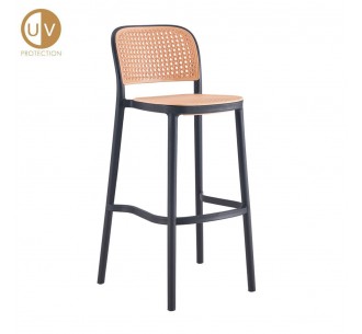 VIENNA STOOL BLACK NATURAL 52,5x51xH103cm