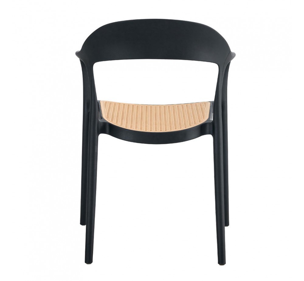 BISTROT ΠΟΛΥΘΡΟΝΑ ΜΑΥΡΟ ΦΥΣΙΚΟ 57x53xH81,5cm