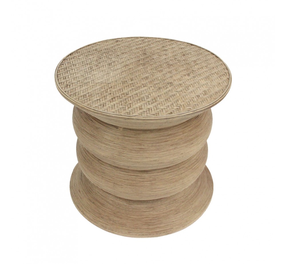 RIBBONS SIDE TABLE ΦΥΣΙΚΟ 59x59xH53cm
