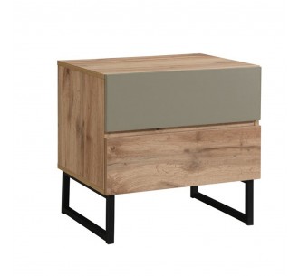 VERDE NIGHTSTAND 2DRAWERS NATURAL MINT 50x41,5xH50cm