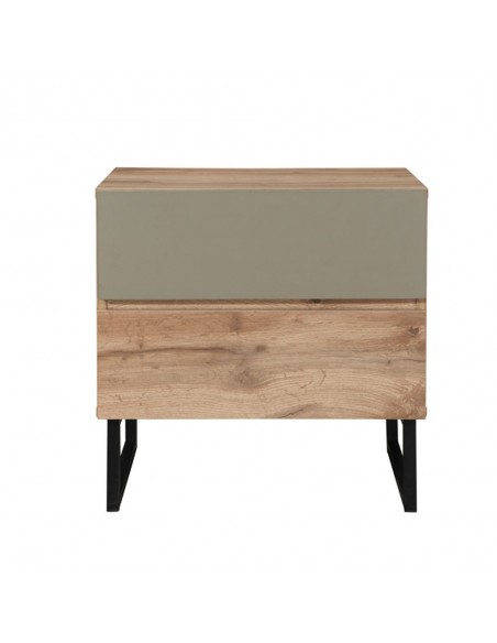 VERDE NIGHTSTAND 2DRAWERS NATURAL MINT 50x41,5xH50cm