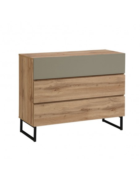 VERDE PEDESTAL 3DRAWERS NATURAL MINT 100x41,5xH81cm