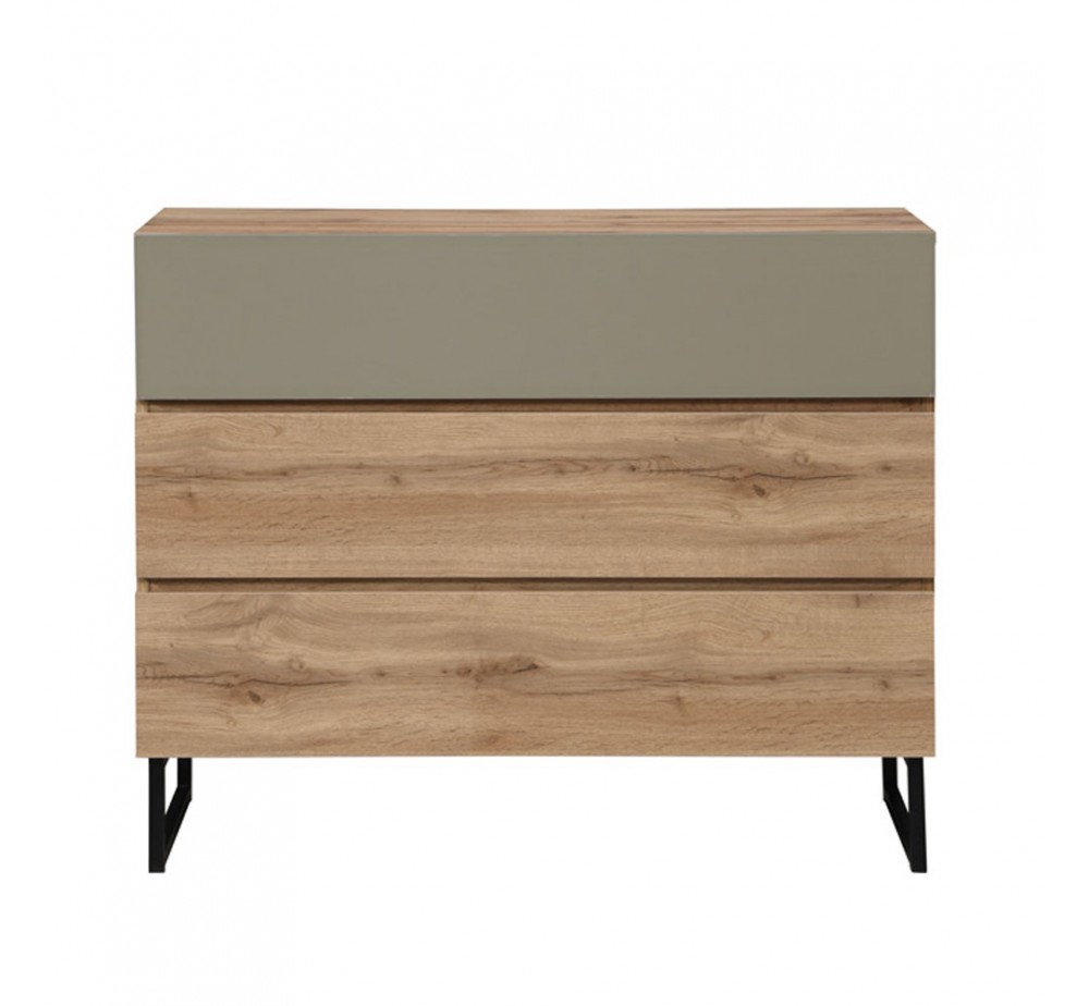 VERDE PEDESTAL 3DRAWERS NATURAL MINT 100x41,5xH81cm