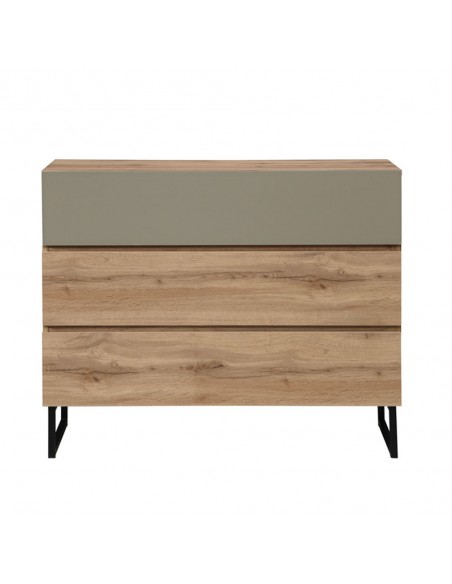 VERDE PEDESTAL 3DRAWERS NATURAL MINT 100x41,5xH81cm