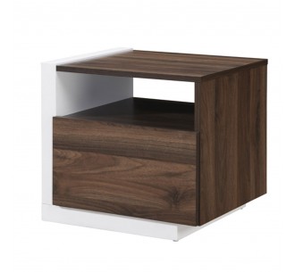 DOBLE NIGHTSTAND 1DOOR WALNUT WHITE 46x40xH43cm