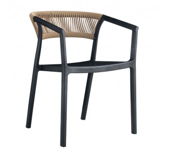 CONCORD ARMCHAIR BLACK LATTE 55,5x53,5xH76cm